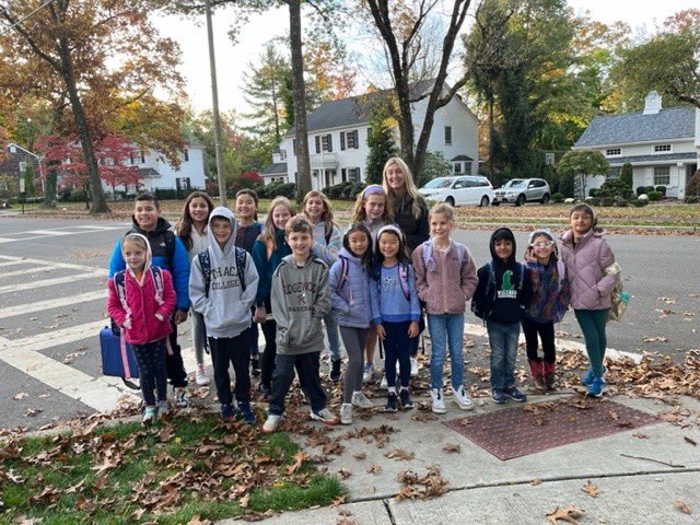Another lovely walk to school with this crew! #Teamwillard