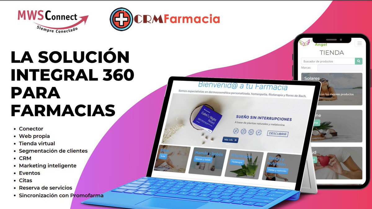 La solucion integral para la #transformacion #digital de las #farmacias #crm #tienda #virtual #ecommerce y #campañas de #marketing