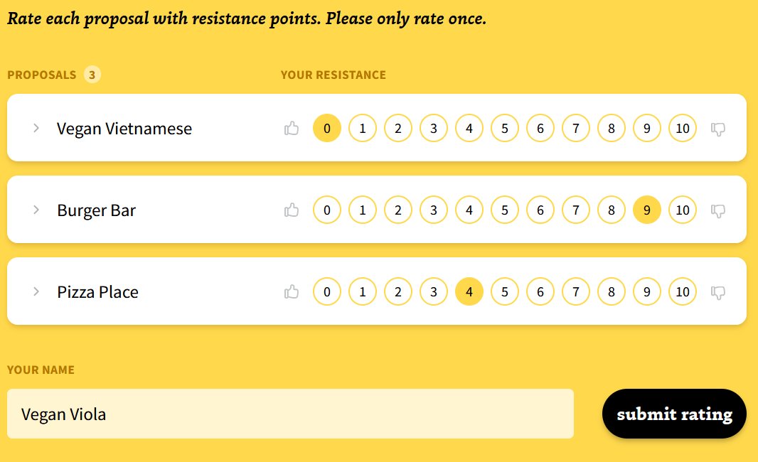 jak0br's tweet photo. A colleague created this very nice and sleek weighted voting website for consensus decision-making. You might want to try it for your next group poll on where to go for dinner, or even for something more serious. https://t.co/IZ9PW3y91Q #konsensit https://t.co/0oWFI1qvNU