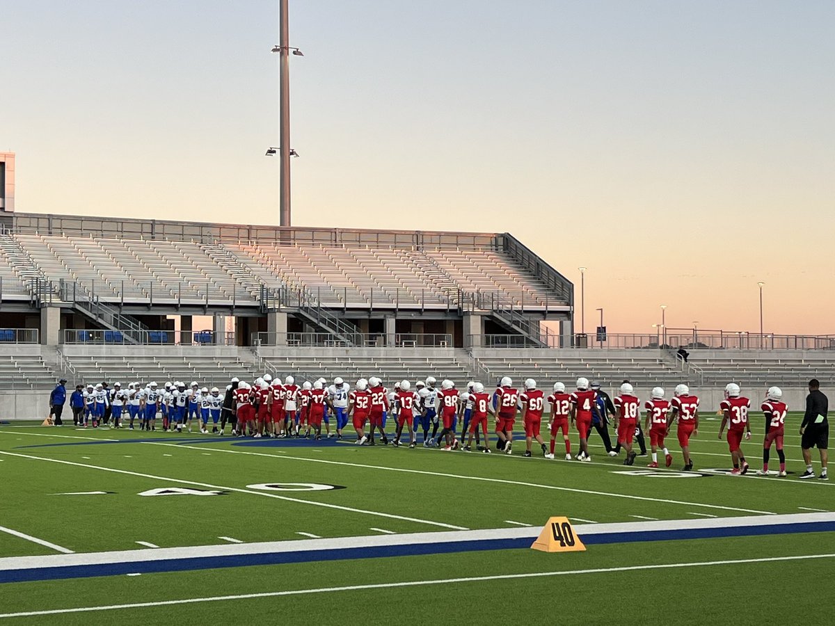 SheldonISDArts's tweet photo. As we prep for tonight’s final home game of the regular season, let me take a second to celebrate this week’s other big games: the annual KMS/NMS showdowns! #SheldonSparks @KMS_Panthers @SuperStallions https://t.co/kkAO6ybJxW