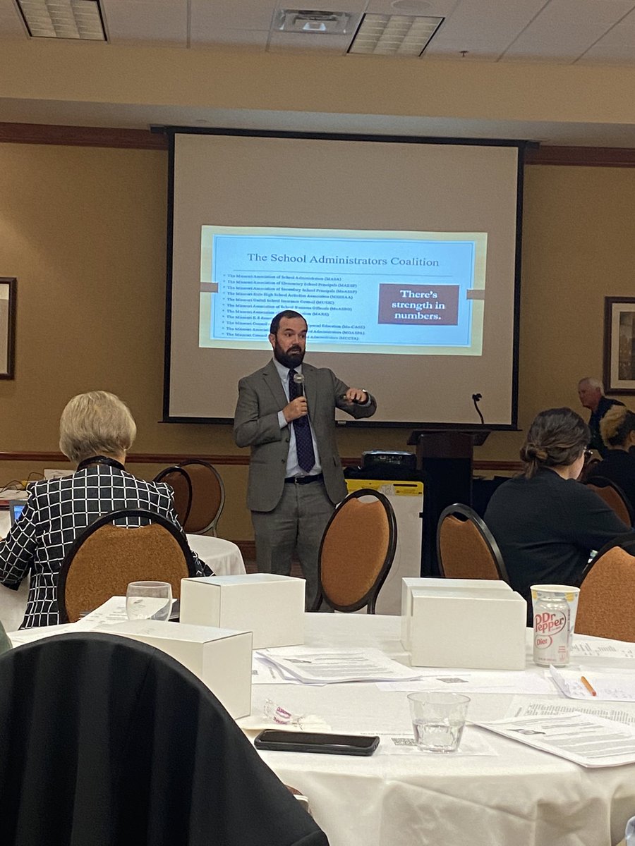 Thanks Scott Kimble for an overview &amp; update on Legislative issues at the MPEA Conference #MASALeaders #leadership <a href="/LindenwoodSWMO/">LU College of ED GMOX</a> <a href="/LindenwoodU/">LindenwoodUniversity</a>