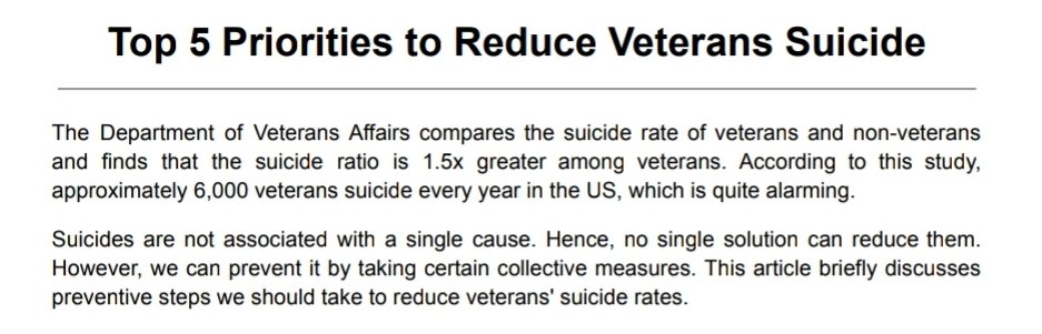 Thekrakenpost's tweet photo. We wrote an article to help reduce Veterans suicide !
https://t.co/L4x8fz7VDg
A MESSAGE TO OUR VETERANS
" YOU ARE NOT ALONE "
#veterans #help #preven #Suicides #veteran #Military #service #usa #ptsd #the #krakenpost https://t.co/3iDqCHDW4E