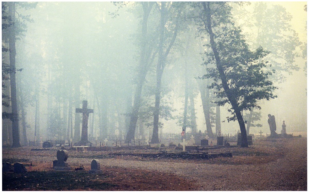 thomasbroening's tweet photo. Mosquito fire in September -smoke in cemetery in Foresthill. #theendofthedream #wildfires #ClimateCrisis #mosquitofire #foresthill @JillCowan @eastbaycf @Sammy_Roth @jeffskoll @larrybrilliant https://t.co/xlVJhJvTYj