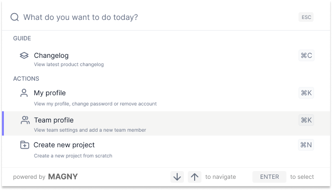 getmagny's tweet photo. We have implemented themes, a great way to further customize your command palette 🚀

#prodmgmt #commandpalette #buildinpublic https://t.co/Gxdb0W6wgF