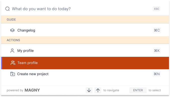 getmagny's tweet photo. We have implemented themes, a great way to further customize your command palette 🚀

#prodmgmt #commandpalette #buildinpublic https://t.co/Gxdb0W6wgF