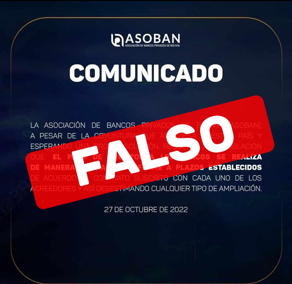 Informamos a la población que estos comunicados no han sido emitidos por nuestra Asociación.