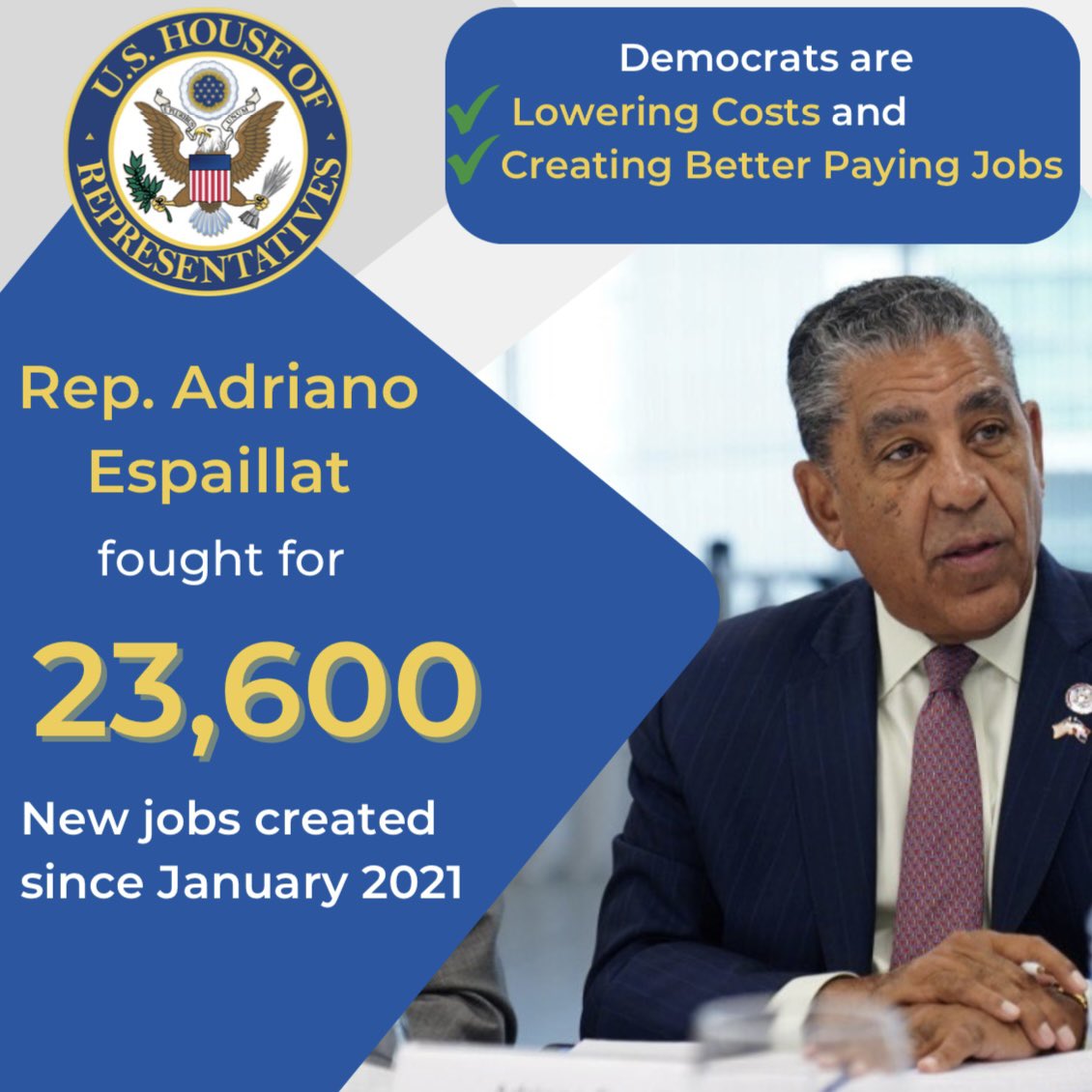 While Republicans are threatening to tank the economy to cut Social Security, I’m focused on lowering costs and creating better paying jobs to my district #PeopleOverPolitics