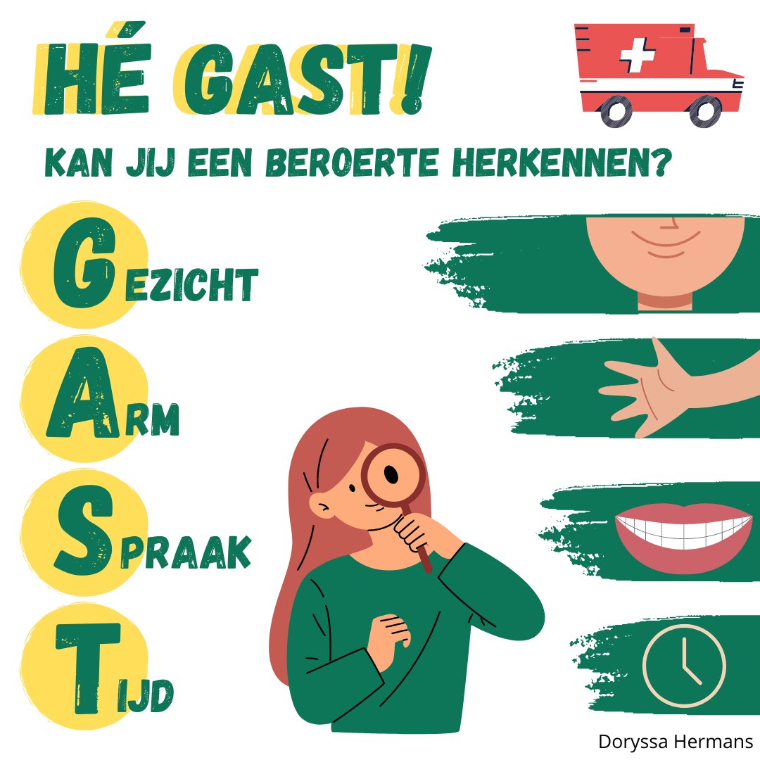 Fac_Revalidatie's tweet photo. Wereld Beroertedag. Tijd om awareness te creëren rond het herkennen van een hersenberoerte.💚

Dit doen we met vernieuwde slogan én visuals van @PhDory.

Én met de tips van @annelies_bronck aan @UniversiteitVL: https://t.co/7bKf9C2PPL

#BIOMED #REVALResearch #GLW #RWS #UHasselt https://t.co/XCSWG2ClOC