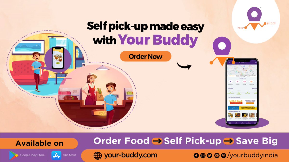 yourbuddyindia's tweet photo. Self pick up made easy with Your Buddy- Order now!

Download the app now : https://t.co/AslQu0Ff7P

#yourbuddy #food #hyderabadfoodlover #hyderabadfood #yourbuddy #orderingfoodapp #orderingfood #takeawayorder #pickuporder #ordernow #downloadnow https://t.co/J7HhQPjCJD