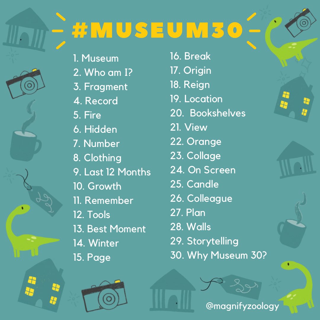 magnifyzoology's tweet photo. Are you ready for a month of museum fun?! Here are the new prompts for #museum30 2022 which starts on November 1st!

I can’t wait to see what you share this year! https://t.co/nYroldHZVd