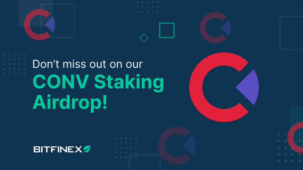 Are you enjoying your weekly earnings of $CONV? 🧐 1️⃣ Verify your Bitfinex account to Basic Plus 2️⃣ Buy or deposit & HOLD 5,000 $CONV 3️⃣ Earn weekly CONV! 👉ow.ly/OQxF50LoaCw #CONVAirdropOnBFX #AirdropOnBFX