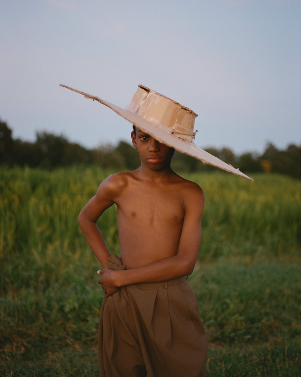 blondecapture's tweet image. Portraits of my little brother and a hat he made, shot on film by me.