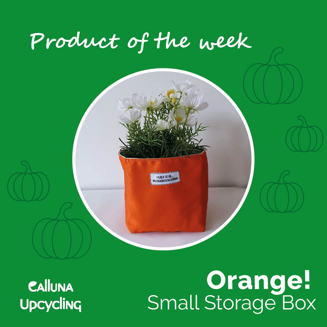 *Product of the week* Introducing our Small orange storage box! This autumnal storage box is perfect for holding and storing all of your bits and bobs around this time of year. #upcycling #autumn