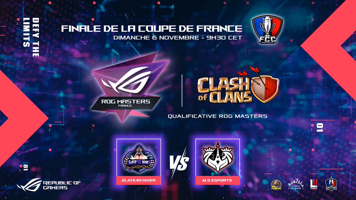 La Finale de la Coupe de France sera en direct de la #PGW2022, le plus grand salon de jeu vidéo en France ! 🤩🏆

📆RDV le Dimanche 6 Novembre 2022  à 9H30 ! 
📍Portes de Versailles | Stand <a href="/ASUS_ROG_FR/">ROG France</a> | Hall 1 G 032 

👉 Plus d’informations sur discord : discord.gg/pew8gQM