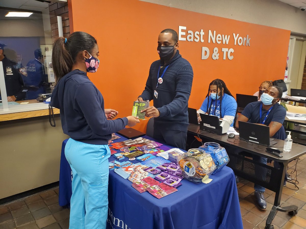 NYCHealthSystem's tweet photo. As #PrEPAWAREWeek comes to a close, shoutout to NYC Health + Hospitals @NYCGothamHealth East New York for educating patients and staff members about #PrEP for adolescents. PrEP is a daily pill that can prevent #HIV. Learn more: https://t.co/iooMTMtqof https://t.co/h7YOLD3zRV