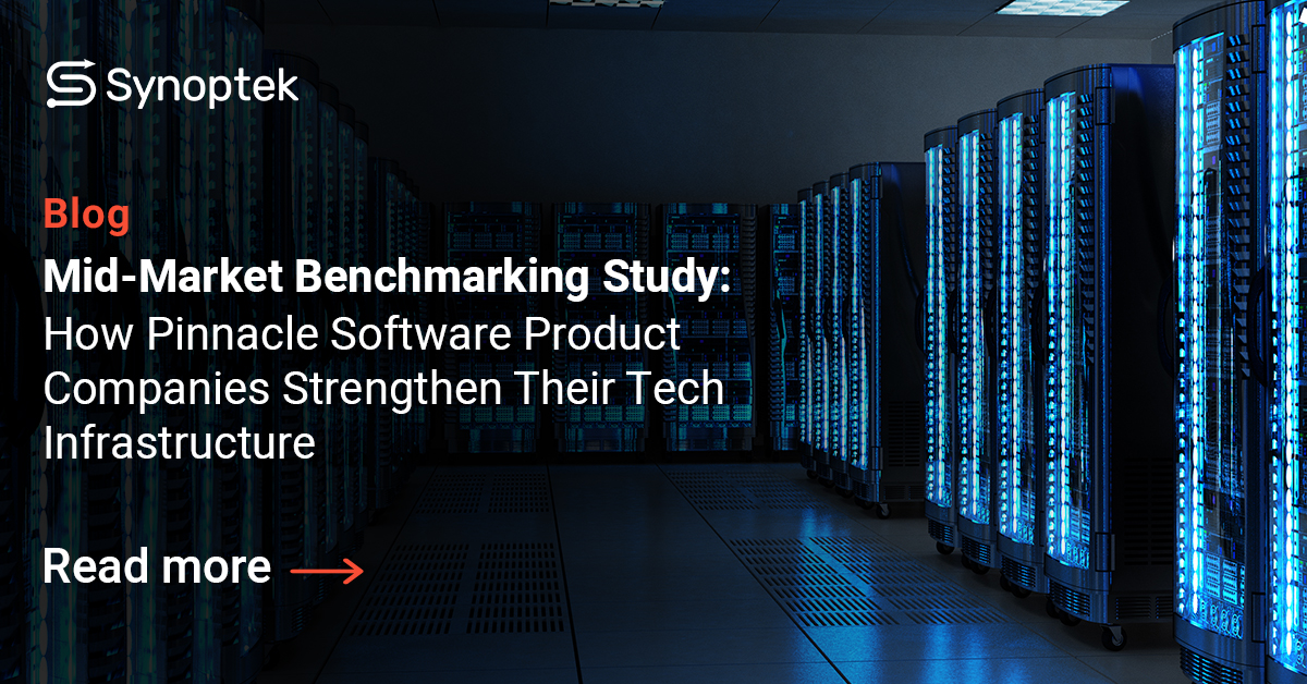 Synoptek's tweet image. According to the recent mid-market benchmarking study conducted by the #EverestGroup and #Synoptek, Pinnacle software product companies rely on a bunch of unique strategies to strengthen their #technology infrastructure. Read this blog snptk.co/3TGrWby to learn more.