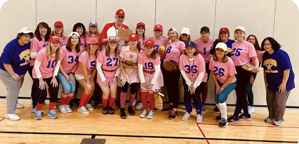 LKWDBudzar's tweet photo. Happy Halloween from @LkwdLincoln @LkwdSchools (including staff not pictured). Thanks to @lkwpe for the inspiration. #ALeagueOfTheirOwn https://t.co/6GAm94ANir