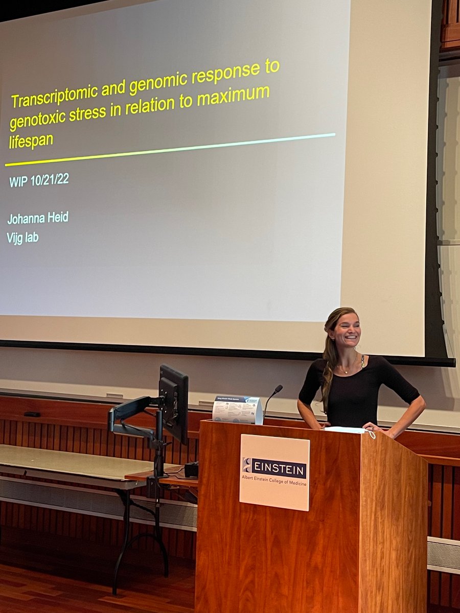 EinsteinGenes's tweet photo. 🧵 Happy WIP Friday!
Last week WIP was "AGING" themed.
Jhih-Rong Lin from ZHANG lab discussed somatic mutations in centenarians, and JOHANNA HEID from VIJG lab talked about the transcriptomic and genomic response to genotoxic stress and maximum life span!
#aging #MultiOmics https://t.co/gqqhLaH1YO