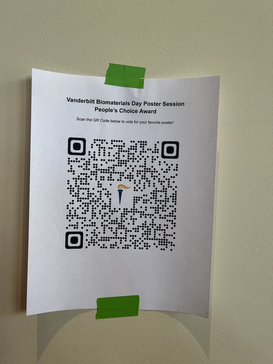 Also don’t forget to vote for your favorite poster! Use this QR code! #VandyBiomaterialsDay2022