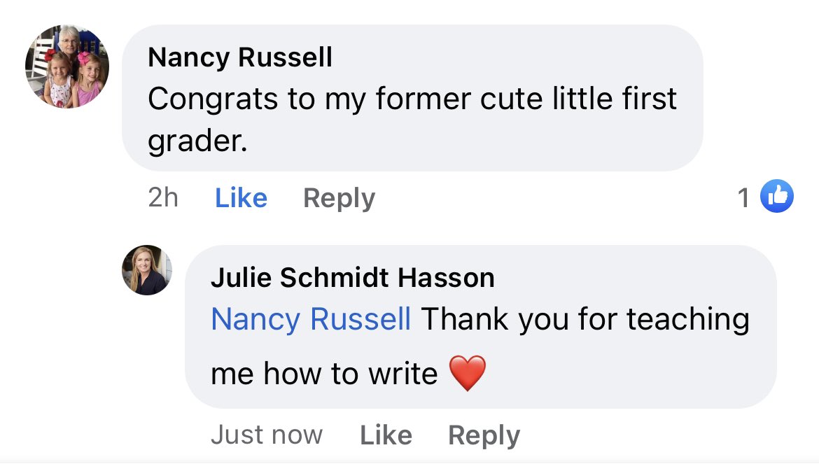 When your first grade teacher (the one who laid the foundation for everything) hears you just finished writing a book… nothing tops making her proud ❤️
#teachersmatter #education #pauseponderpersist