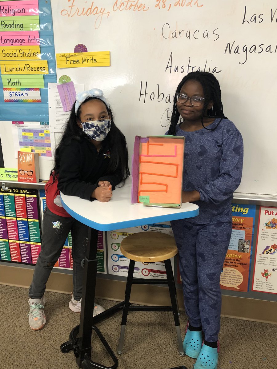 MrsMGallo's tweet photo. Oral presentation of our Mazes using the engineering process. @CAWaterbury #cawstrong #standup4caw #STREAM https://t.co/cxjeXMBtCU