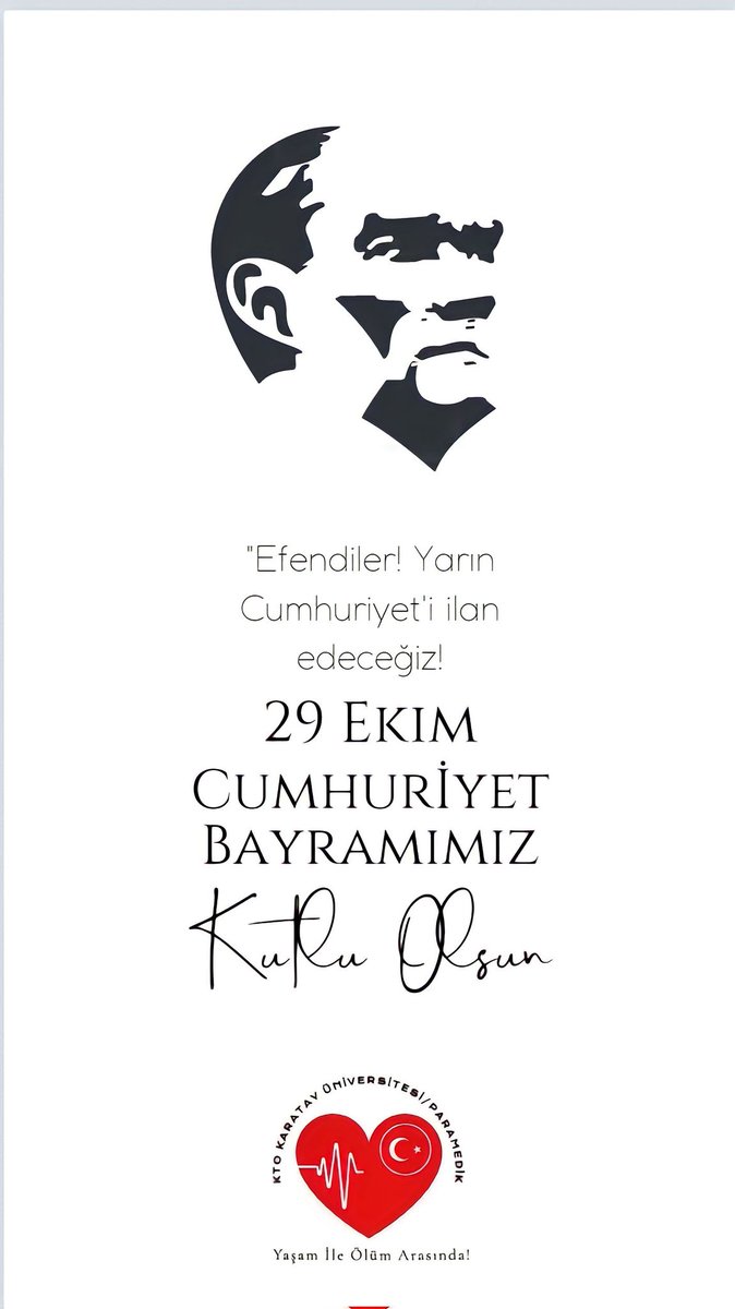 Efendiler! Yarın Cumhuriyet'i ilan edeceğiz! 
#29EkimCumhuriyetBayramı