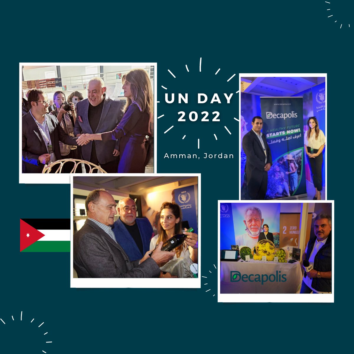 Decapolis is honored to have celebrated #UNDay2022 which featured projects of 18 UN agencies in Jordan. 

Together with <a href="/WFP_Jordan/">WFP Jordan</a>, we help support over 700 farmers &amp; supply 90,000+ students with healthy meals everyday!

<a href="/UnitedNationsJO/">UN Jordan 🇯🇴</a> <a href="/dinamired/">Princess Dina Mired</a> <a href="/UKinJordan/">UK in Jordan 🇬🇧🇯🇴</a>  <a href="/BridgetBrind/">Bridget Brind</a>