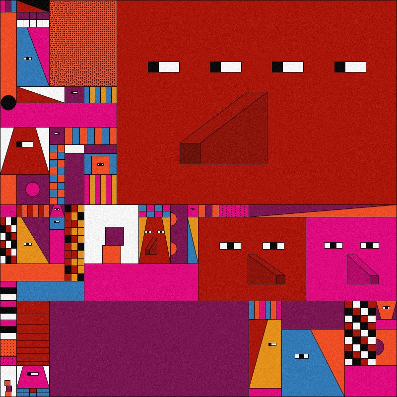 Just collected “De Stijl” #38 by <a href="/chistaai/">Chista ⌐◨-◨</a> and “Face Hotel” #49 by <a href="/GuillaumitM/">guillaumit</a> &amp; <a href="/Morusque/">Yann van der Cruyssen</a>