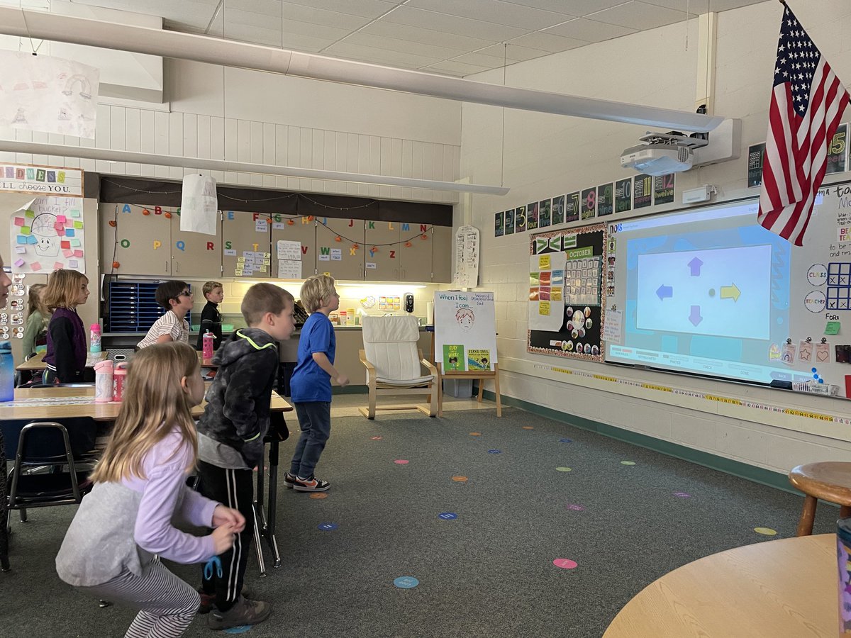 Mrs. Schuitema’s second grade class gets ready for a Social Emotional Learning lesson on feelings. First, it’s time for a Brain Builder! ⁦<a href="/egrpschools/">East Grand Rapids Public Schools</a>⁩
