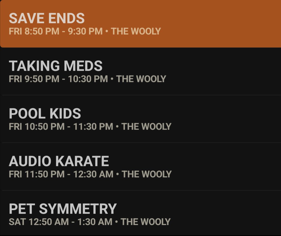 We make our triumphant return to <a href="/thefestfl/">The Fest</a> tonight at the Wooly!  Lookit that sick lineup