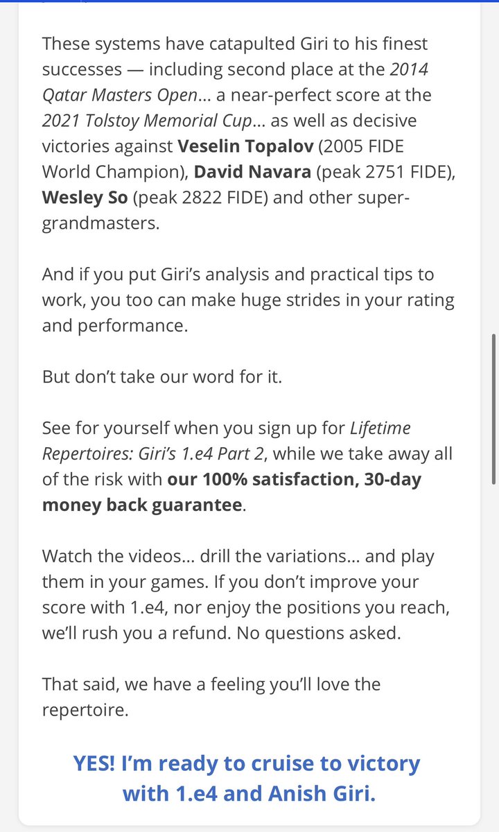 Anish Giri on X: If every time I played 1.e4 and got a sh*t position they  would refund me, I'd be worth 100 million dollars by now.   / X