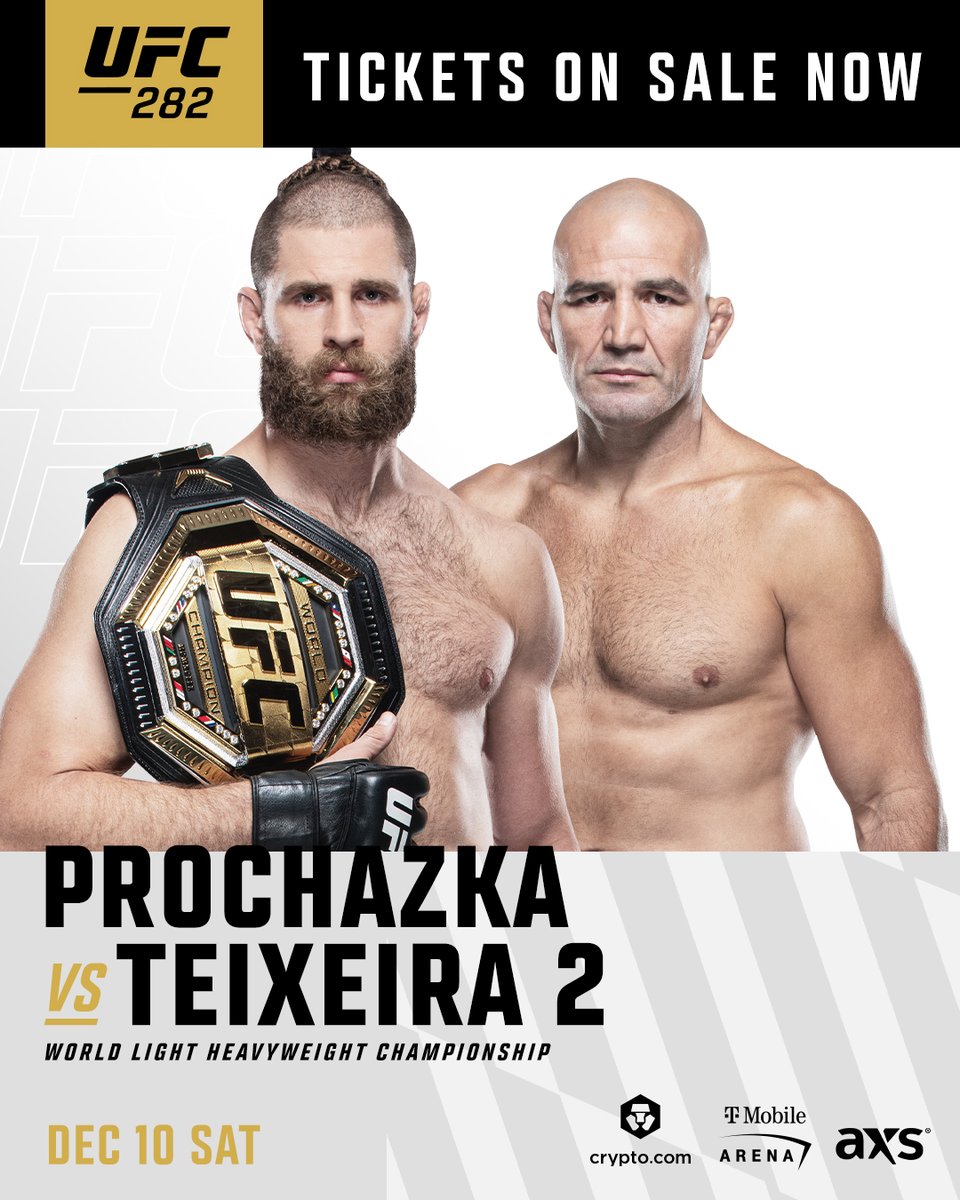 The last PPV of the year is sure to deliver 👏🏆 Grab your tickets now ➡️ ufc.ac/3gyiWag [ #UFC282 | Dec 10 | 📍 @TMobileArena ]