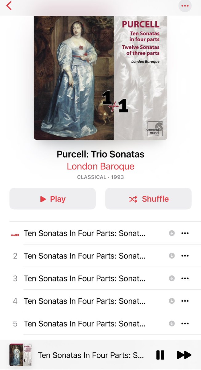 #NowPlaying️ William Purcell, “Trio Sonatas” (Ten sonatas in four parts) London Baroque