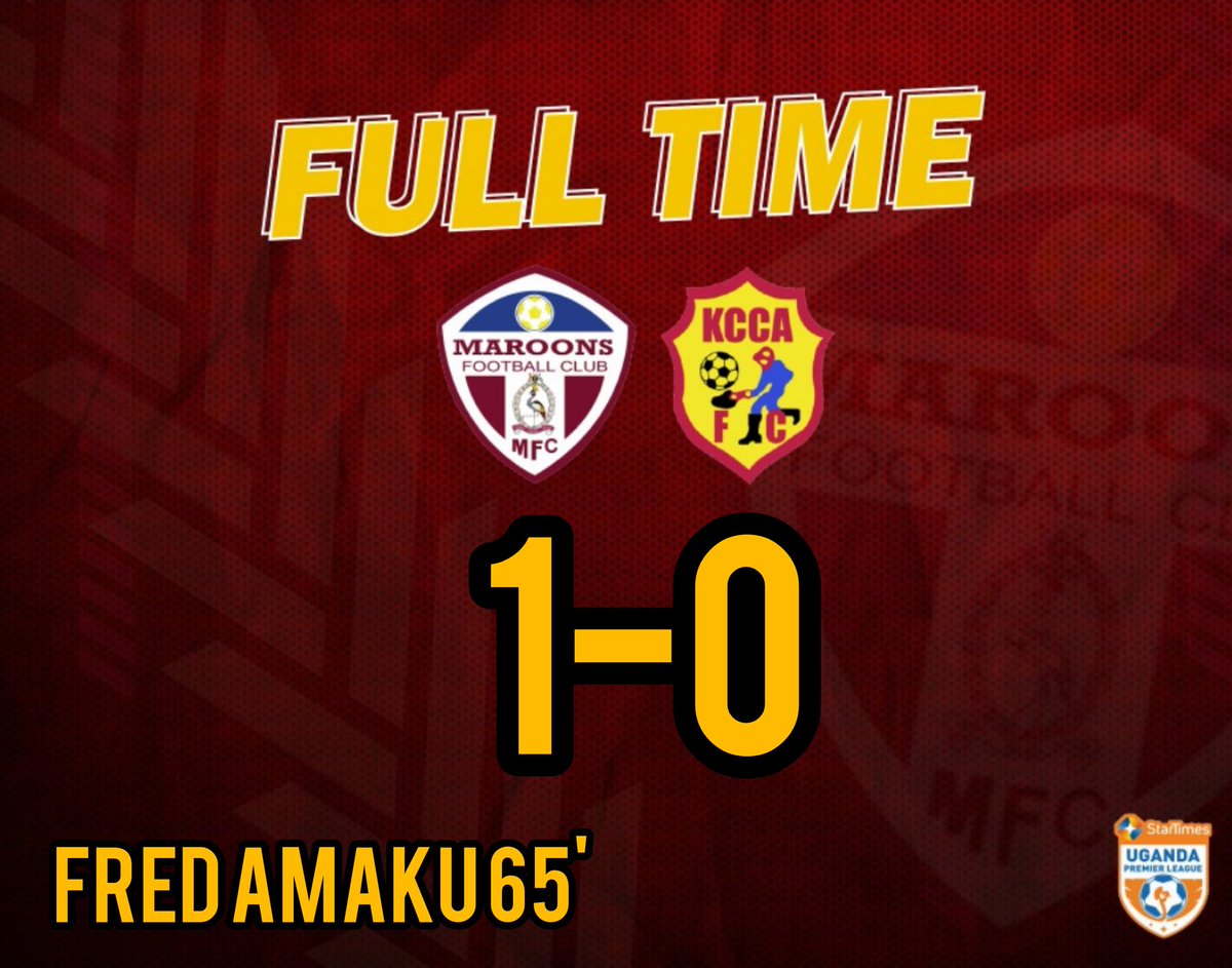 UgandaPrisons's tweet photo. Congratulations Team @OfficialMaroons for implementing the detention order. 

Fred Amaku is the chief jailer 

What a win in Luzira Prisons Stadium against @KCCAFC https://t.co/yjlt7agwMe