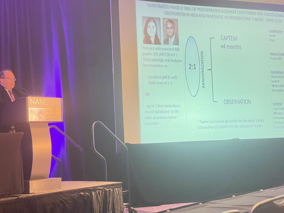 helops79's tweet photo. @FlavioRochaMD at #NANETS2022 talking about surgery in heterogeneous #NET disease. And look at that @SyedAAhmad5, he gave a shout-out to our @SWOGonc S2104 adjuvant pNET trial! Thank you Dr. Rocha! https://t.co/FsRZNrgMrC