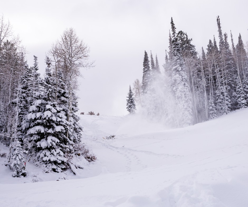 PCski's tweet photo. Taking cues from the recent storms snowmaking is in full swing on the mountain. Drop a 🙌  for Lucas, one of our lead snowmakers who is hard at work with the entire snowmaking team getting Mountain Village and Canyons Village ready for YOU on November 18. https://t.co/JwMvVEpug3