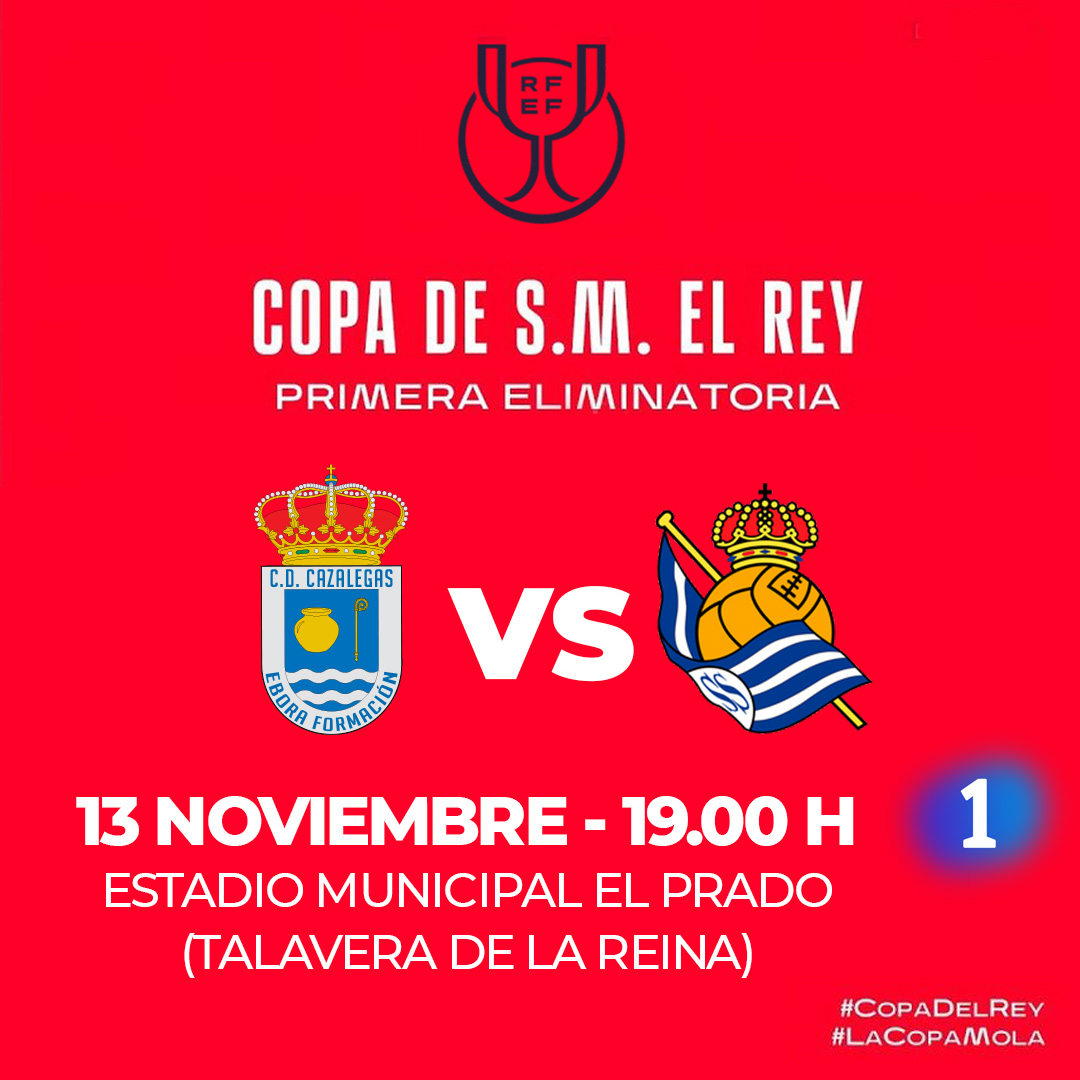 📢 📢 COPA DEL REY | Tenemos día y hora definitivo para el partido de primera ronda de Copa del Rey contra la <a href="/RealSociedad/">Real Sociedad Fútbol</a>