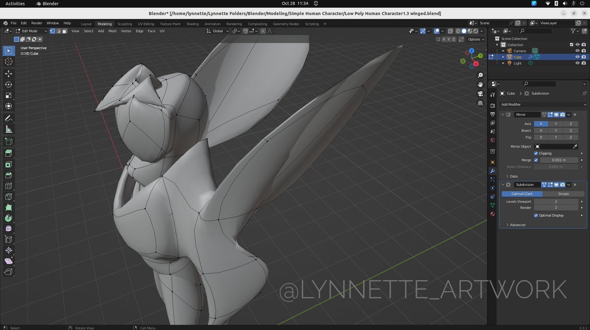 At the end of the day I finally got it! 🥳
I created this guy (or girl, I'm not yet sure on gender) for now I'll refer to it as 'The #WASP ' 🤭  Can't wait to add colour, skin texture &amp; clothes/uniform/suit and finally do animation (all things I still need to learn) 😥