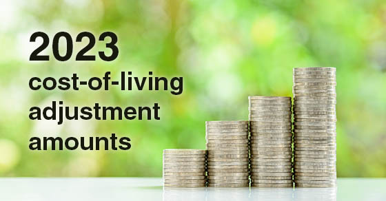 Williams_CPA's tweet photo. Don’t forget to factor 2023 cost-of-living adjustments into your year-end tax planning. https://t.co/6zRbnzCxC6