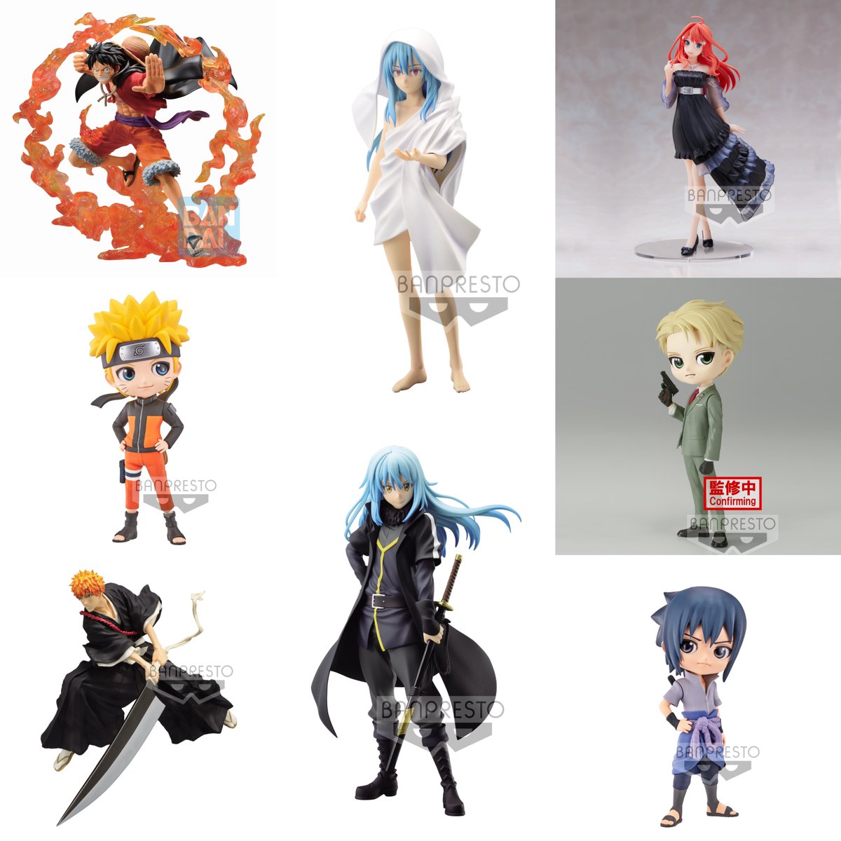 SUGOISHOPFR's tweet photo. ‼️Arrivage des figurines tant attendues ‼️
Avec notre shinigami #IchigoKurosaki de #BLEACH , le roi #Limule ,le futur roi des pirates #Luffy , avec la magnifique #nicorobin ❤️ ! La figurine de notre espion #loidforger , le leader du Toman #Mikey de #TokyoRevengers https://t.co/DAQEqT58bO