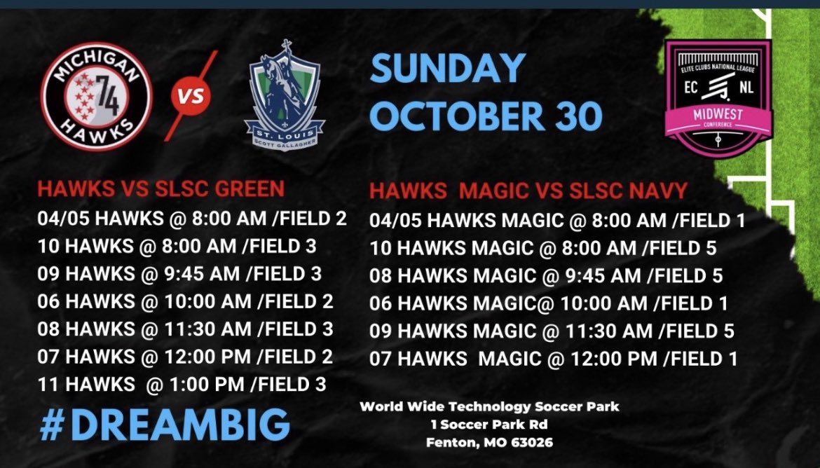 Heading to SLSG this weekend for 2 great games! Go Hawks!