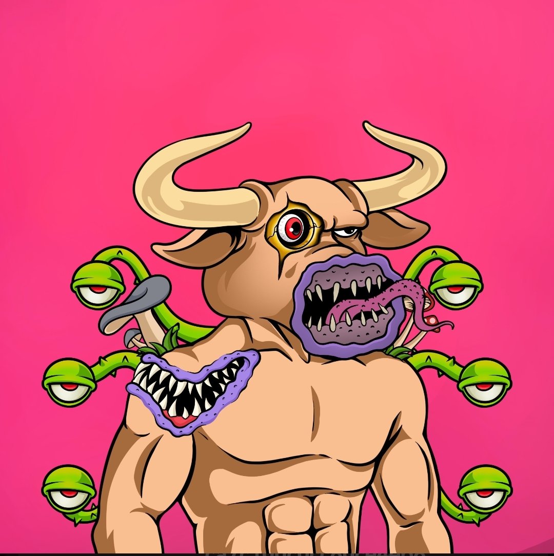I just minted this zombie bull 🐂🦠 mint price 6.5 $Ada for the next 24 hours if you hold a <a href="/adabullsclub/">Ada Bulls Club</a> and a #ADABullsProgenitorVirus. Public mint tomorrow 🚀