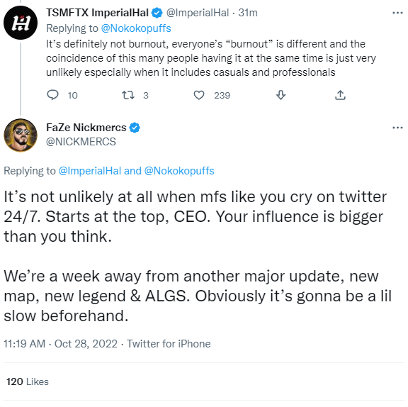 JakeSucky's tweet photo. Nickmercs and ImperialHal with just the beef we needed before ALGS

genius really https://t.co/pyksT36UP0