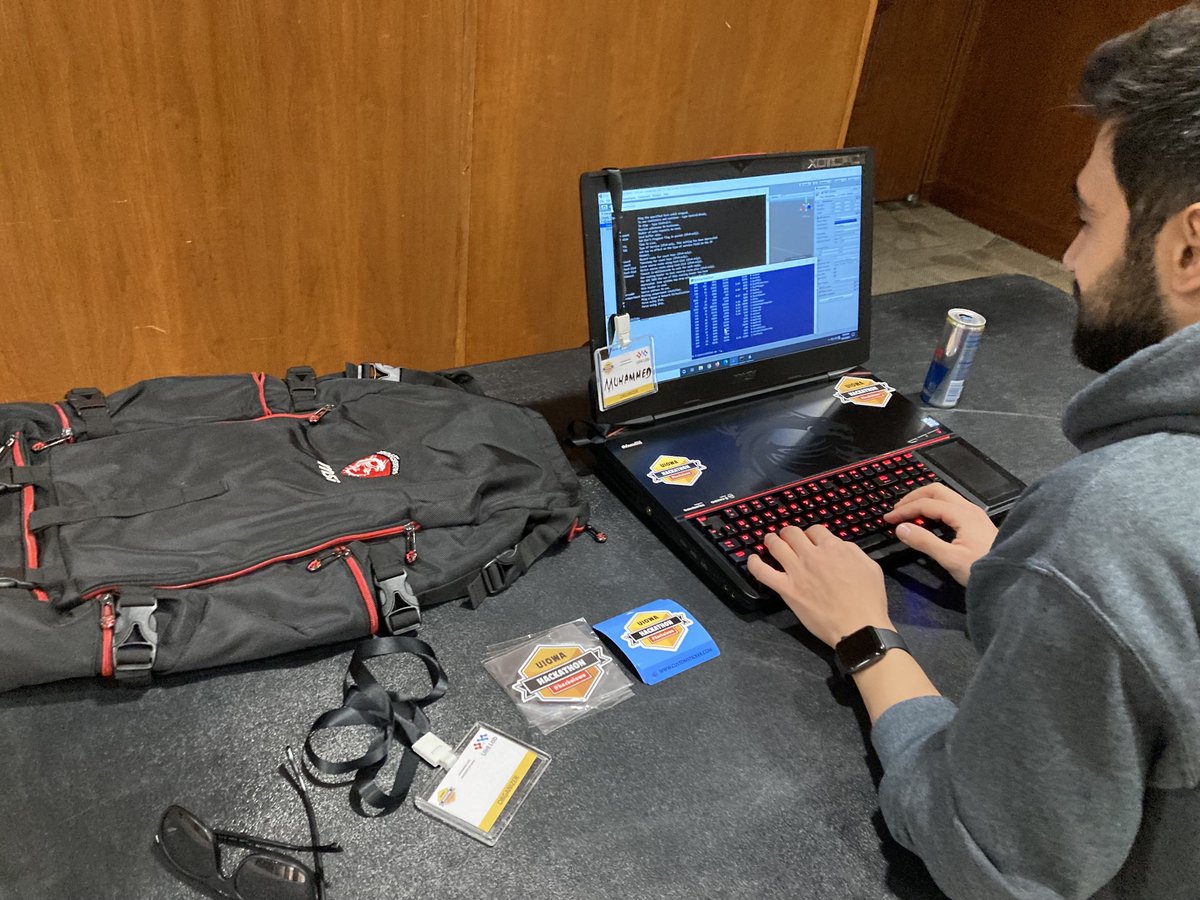 hackuiowa's tweet photo. Another shoutout to one of our amazing supporters, @GS_Promo_Inc, for providing us with stickers, magnets and name badges! Thank you! #HACKUIOWA #hack #hackathon https://t.co/AN5MA2TX6V