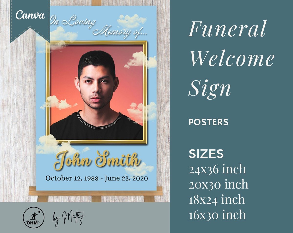 ohmgraphics1111's tweet photo. Hi! this is the latest addition to my #etsy shop: Funeral Welcome Sign with clouds, Square Frame, Celebration of Life, Large Funeral Poster and Decor, https://t.co/briIpK8iur #griefmourning #funeralposter #memorialposter #celebrationoflife #memorialtemplate https://t.co/8n8MA84nIr