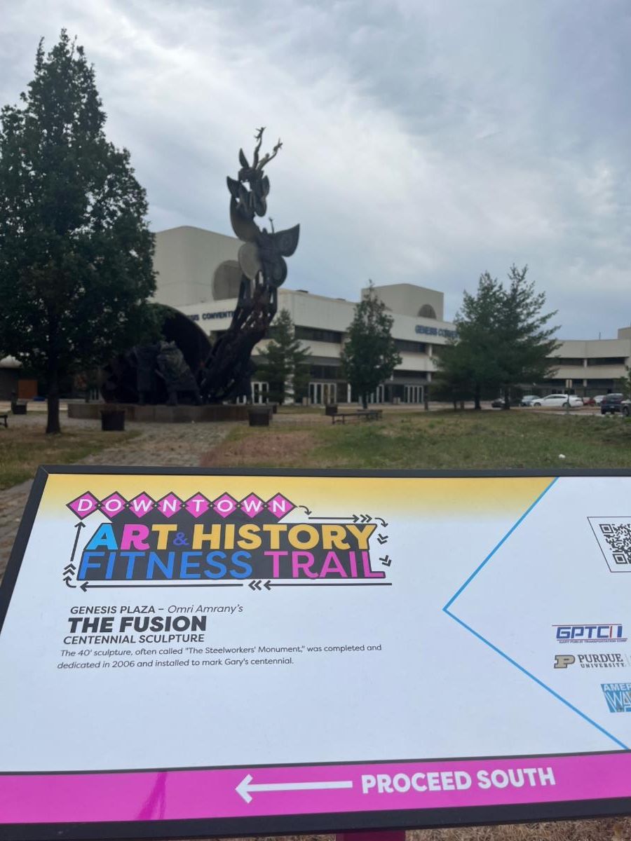 HbD_IN's tweet photo. We're so excited about the Art &amp; History Fitness Trail that @GaryTransit recently unveiled! With trail funding from IDOH, this ADA-accessible trail shows off local art, architecture, and transportation features downtown. Find the map &amp; more info: https://t.co/kQHXG0bQ2Y. https://t.co/Li4TtPerdJ
