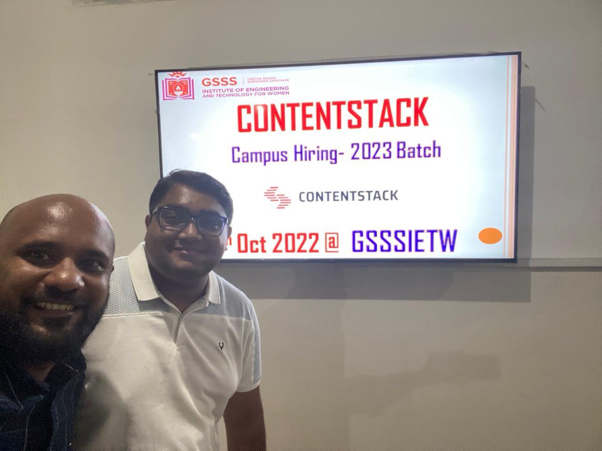 Contentstack's tweet image. Our team traveled to college campuses across #India to speak directly with the future of our industry.  📚 During these visits, we offered the students a pre-placement exam where multiple #interviews were given and even a few internships were offered. 🙌 #LifeAtContentstack