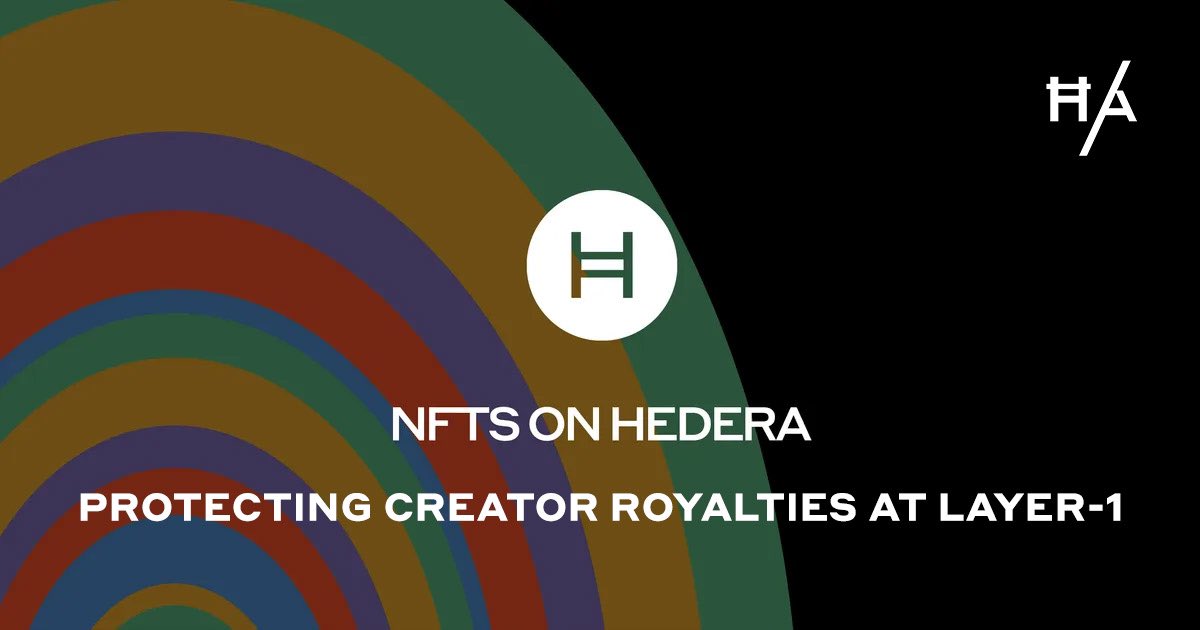 HashAxis's tweet image. This is a terrible policy for artists and creators. On #Hedera royalties are automatically enforced by the network itself and intermediaries can’t compromise them. This is the way. Creators of #SolanaNFTs and #EthereumNFTs, @Hedera welcomes you with open arms. #SOL #ETH #HBAR