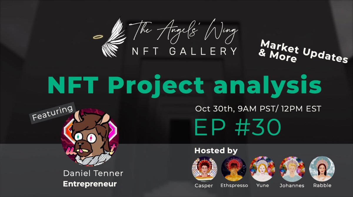TheAngelsWing's tweet photo. We are excited to have @swombat back on Spaces this Sunday for a chat about what to look out for when evaluating NFT projects, the recent Reddit avatar boom, and more! Set the reminder and join us! 😃
https://t.co/0S0s33JHkZ https://t.co/yJUZHOHT8j