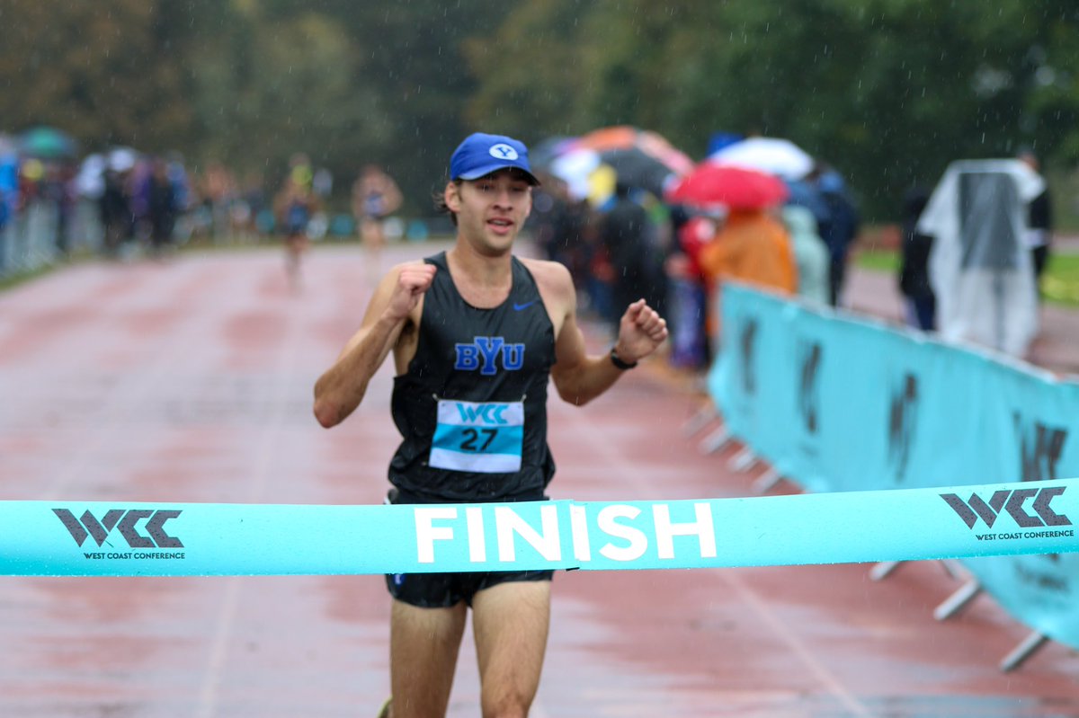 Casey Clinger of BYU wins the WCC Championship 8K in 21:59.4 and BYU defends the team title! 🏆